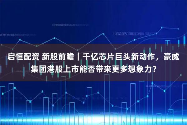 启恒配资 新股前瞻｜千亿芯片巨头新动作，豪威集团港股上市能否带来更多想象力？